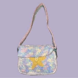 Handmade Crochet Cotton Candy Star Bag